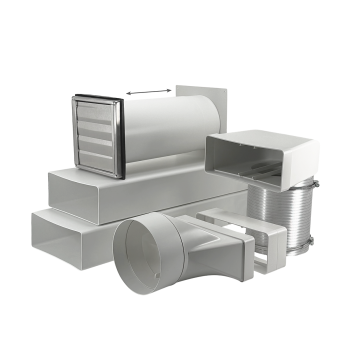 150 mm Mauerkasten Flachkanal 220 x 90 mm im Set